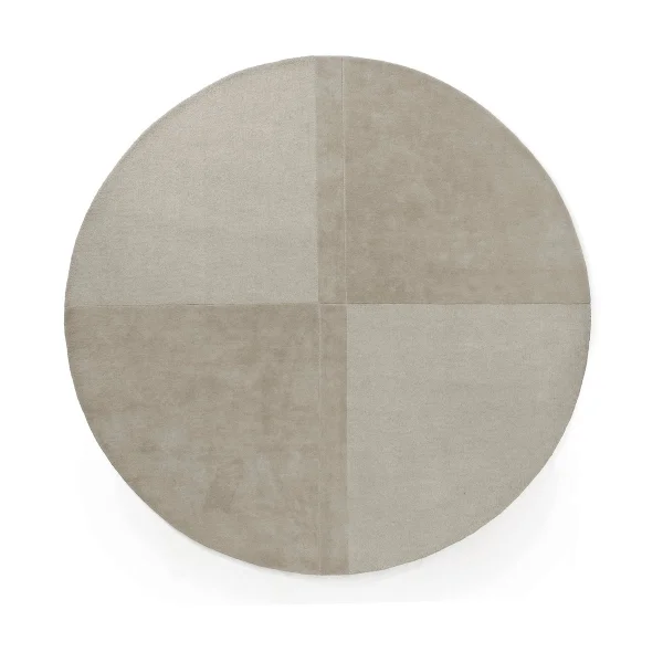 Normann Copenhagen Level wool rug round Warm grey, Ø280 cm