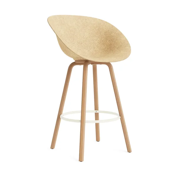 Normann Copenhagen Mat Bar Armchair armchair 75 cm Hemp-beech-cream steel