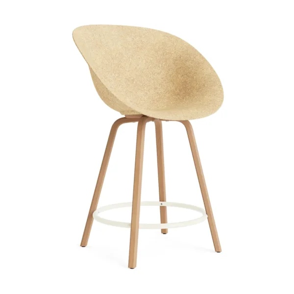 Normann Copenhagen Mat bar chair 65 cm Hemp-beech-cream steel
