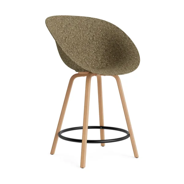 Normann Copenhagen Mat bar chair 65 cm Seaweed-beech-black steel