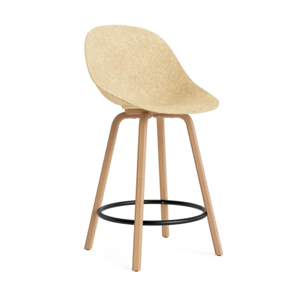 Normann Copenhagen Mat Bar Chair bar stool 65 cm Hemp-beech-black steel