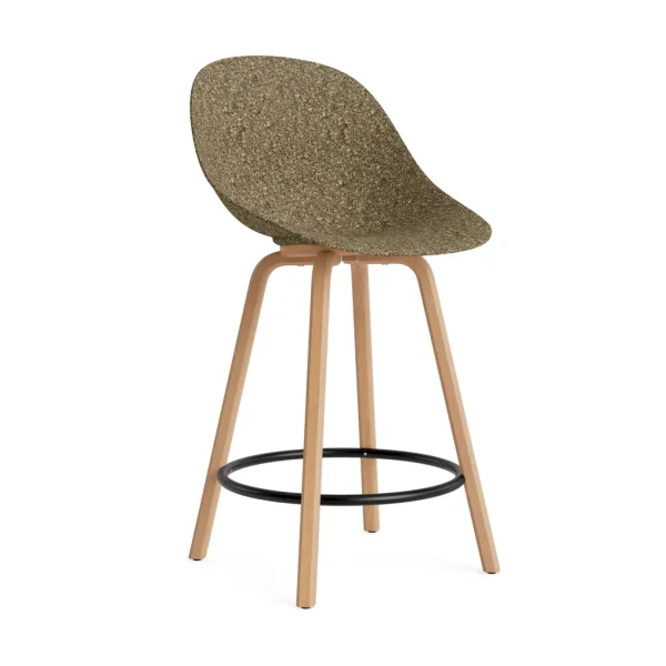 Normann Copenhagen Mat Bar Chair bar stool 65 cm Seaweed-beech-black steel