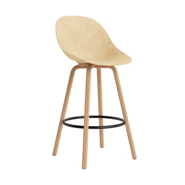 Normann Copenhagen Mat Bar Chair bar stool 75 cm Hemp-beech-black steel