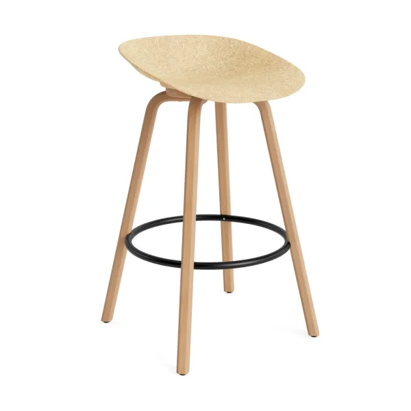 Normann Copenhagen Mat Barstool 65 cm Hemp-beech-black steel