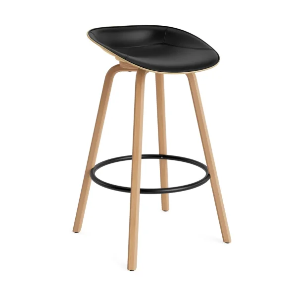 Normann Copenhagen Mat Barstool 75 cm front upholstery Ultra 41599-hemp-beech-black steel
