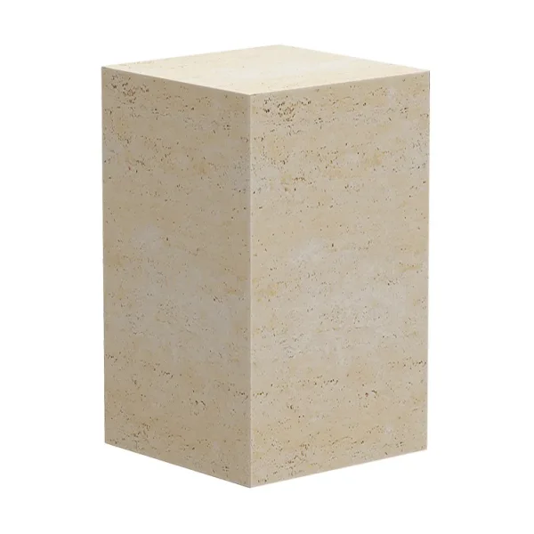 NORR11 Cubism side table Travertine, 30x30x50 cm