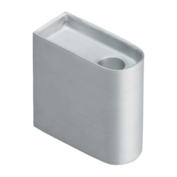 Northern Monolith candle holder low Aluminium