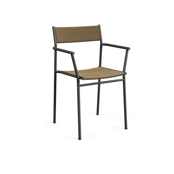 Northern Vev armchair Black-brown rope