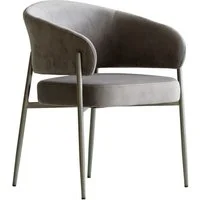 Olori, Chair, Grey - Andrew Martin Velvet