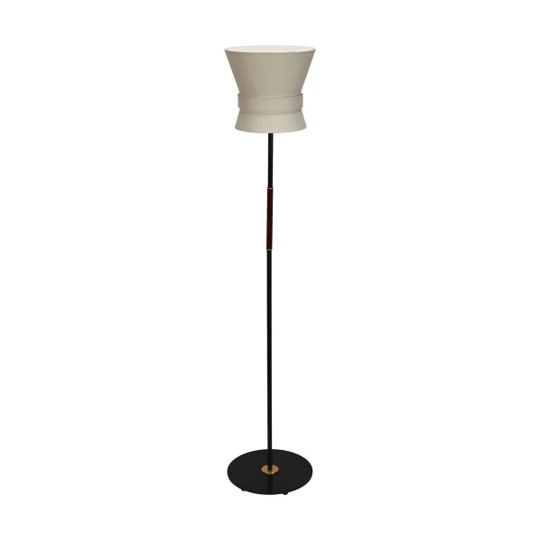 Örsjö Belysning Bow floor lamp Black-cream white, small 147 cm
