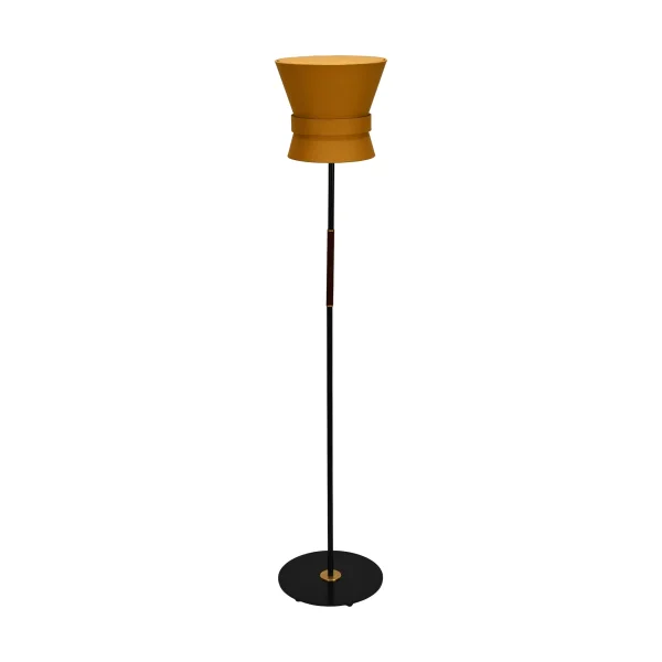 Örsjö Belysning Bow floor lamp Black-yellow ochre, small 147 cm