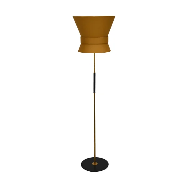 Örsjö Belysning Bow floor lamp Raw brass-yellow ochre, large 159 cm