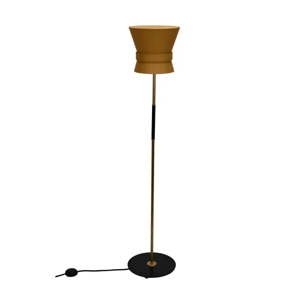 Örsjö Belysning Bow floor lamp Raw brass-yellow ochre, small 147 cm