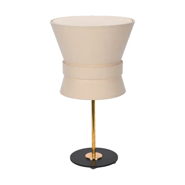 Örsjö Belysning Bow table lamp Raw brass-cream white, small 50 cm