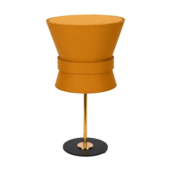 Örsjö Belysning Bow table lamp Raw brass-yellow ochre, small 50 cm