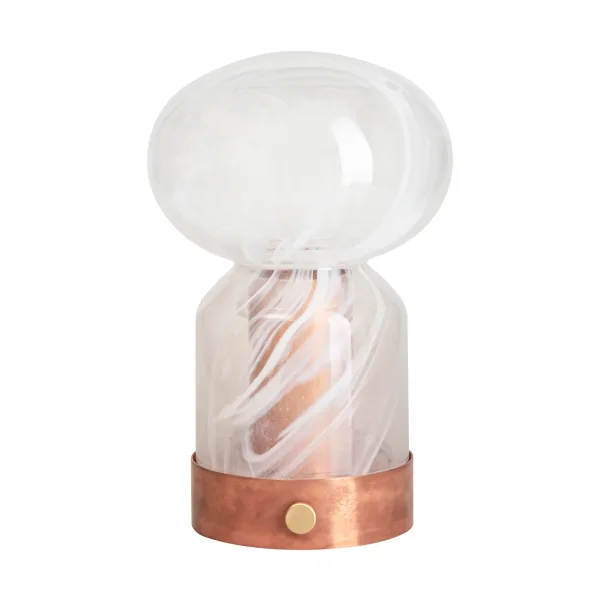 Örsjö Belysning Essence Cloudy portable table lamp Copper glass