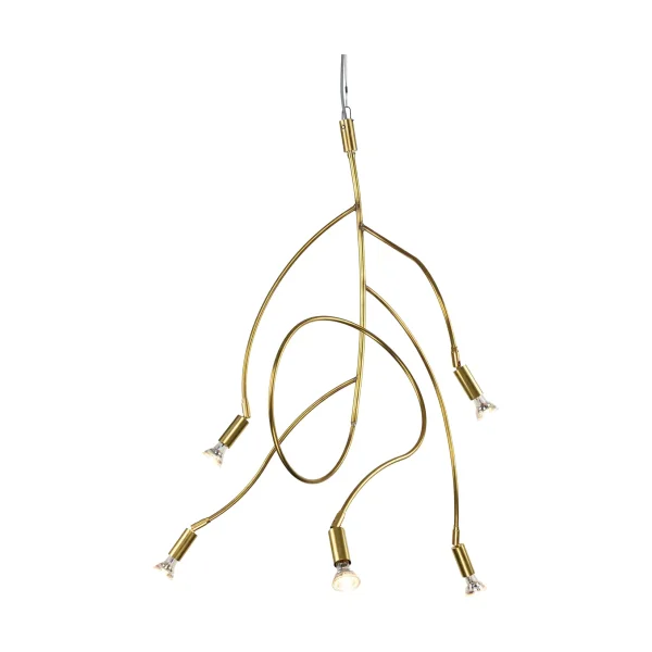 Örsjö Belysning Ranka 5 ceiling lamp Raw brass