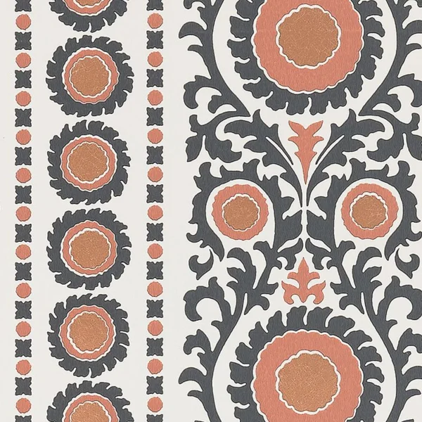 Osborne & Little | Samrina | Charcoal / Copper