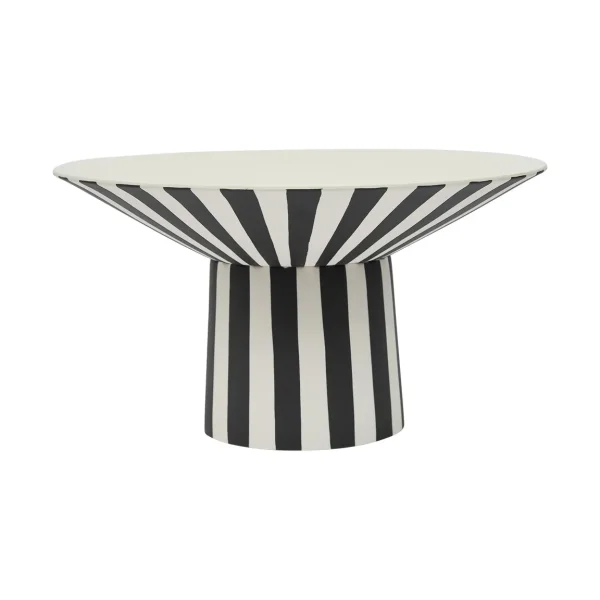 OYOY Toppu centerpiece high Ø30x17 cm White-black