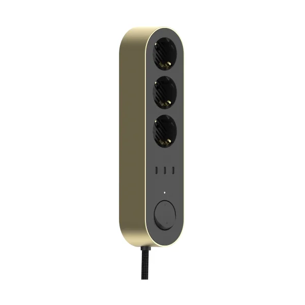 Palette Edgar Power Bar power strip Satin brass