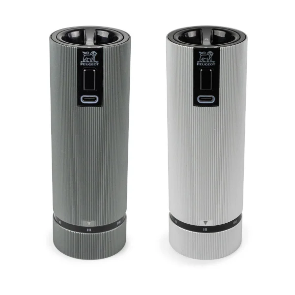 Peugeot Line Z DUO Electric salt and pepper grinder 2 pieces Aluminium-carbon