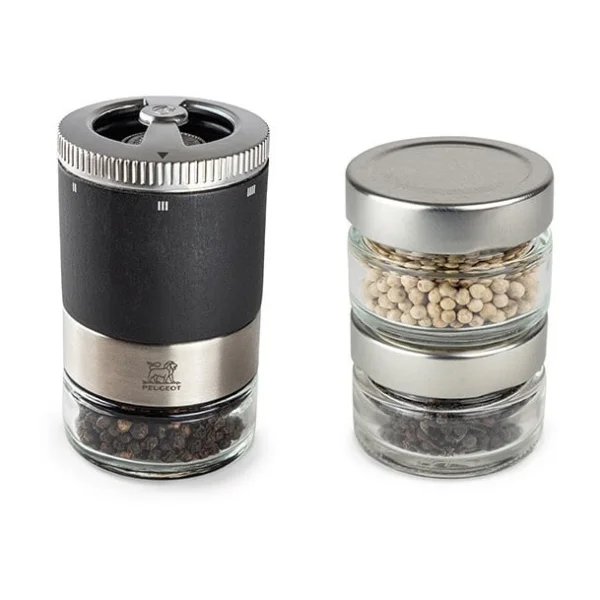 Peugeot Maestro pepper mill 11 cm + 3 types of peppar Graphite