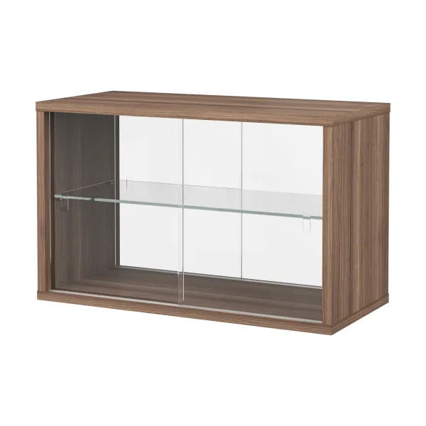 Pira Pira display cabinet Walnut-clear glass, 70x31 cm, 4 doors