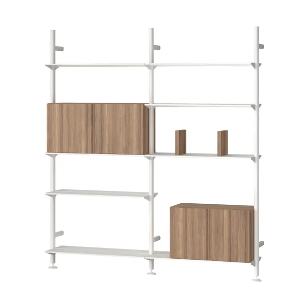 Pira Pira G2 shelving system W A White/Walnut