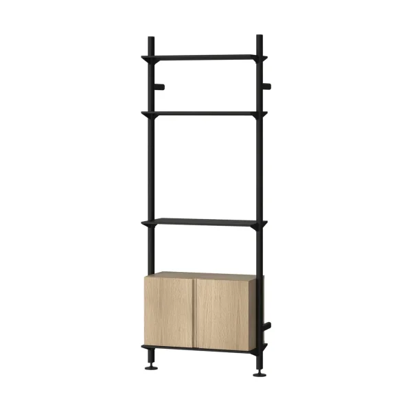Pira Pira G2 shelving system W B Black/Oak
