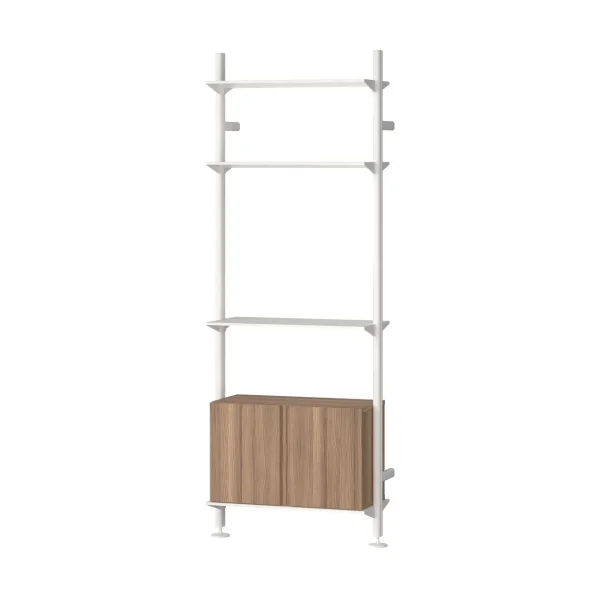 Pira Pira G2 shelving system W B White/Walnut