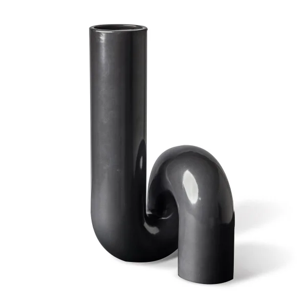 POLSPOTTEN Yourtube vase 37 cm Black