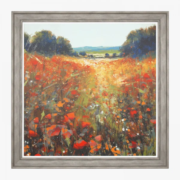 Poppy Fields Framed Wall Art