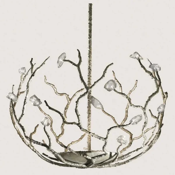 Porta Romana | Blossom Chandelier Large Without Shade | Decayed Silver