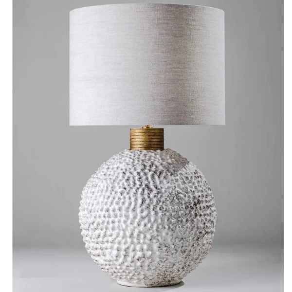 Porta Romana | Casaubon Lamp Large | Clay White with Gold