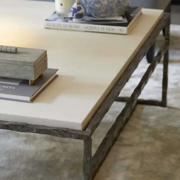 Porta Romana | Giacometti Coffee Table Rectangular | Burnt Silver