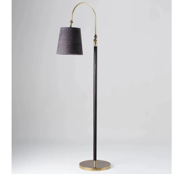 Porta Romana | Hugo Floor Lamp | Chocolate with Aged Brass