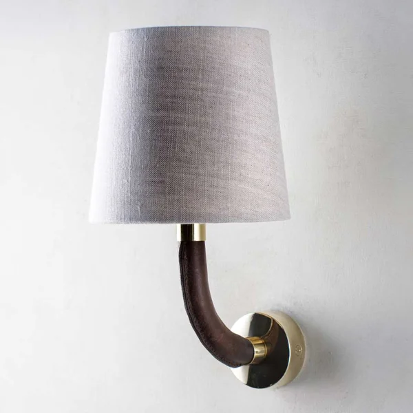 Porta Romana | Huxley Wall Light | Chocolate with Brass