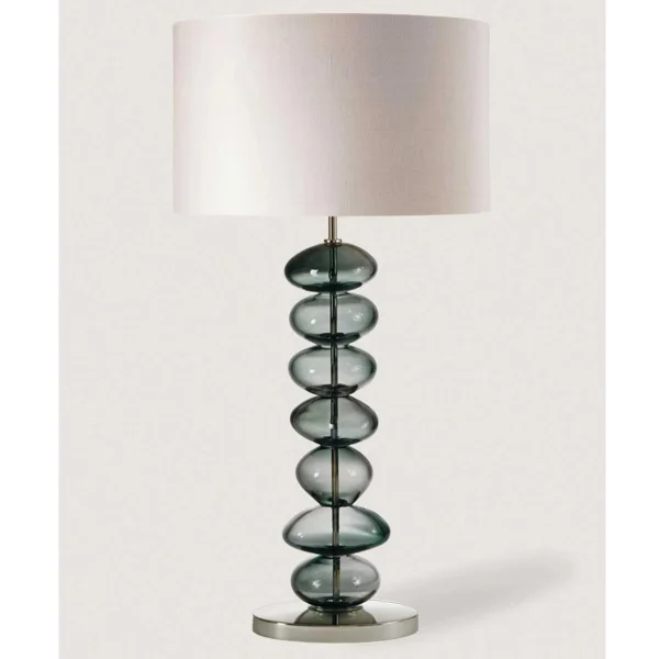 Porta Romana I Adam Lamp Large I Charcoal with Nickel Base