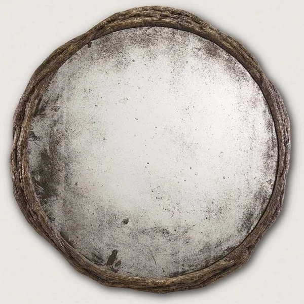 Porta Romana I Bark Mirror | Antique Bronze with Antiqued Glass