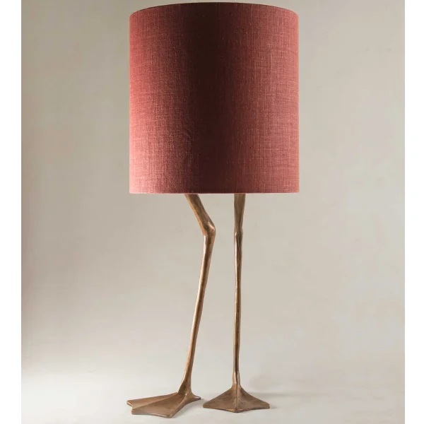 Porta Romana I Duck Feet Lamp | Bronze with Fabric Shade