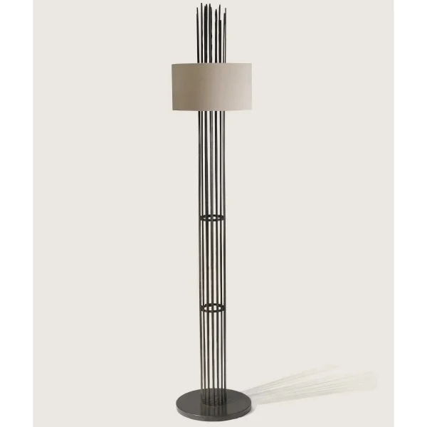 Porta Romana I Flynn Caged Floor Lamp | Bronzed