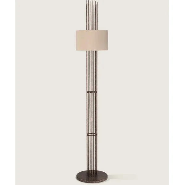 Porta Romana I Flynn Caged Floor Lamp | Burnt Silver