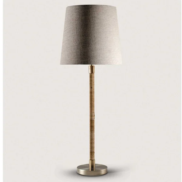 Porta Romana I Holden Table Lamp Large | Dark Cane with Antique Brass