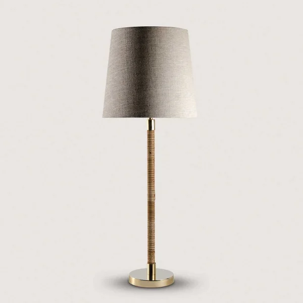 Porta Romana I Holden Table Lamp Small I Dark Cane with Brass