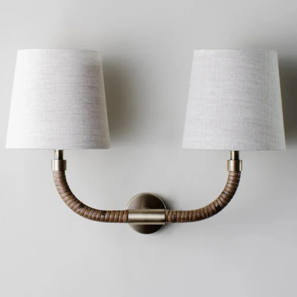 Porta Romana I  Holden Wall Light Large | Antiqued Brass