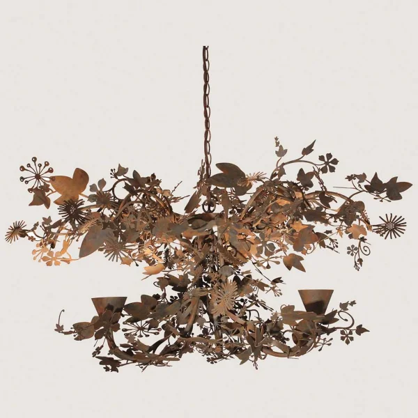 Porta Romana I Ivy Chandelier Small | Forest Rust