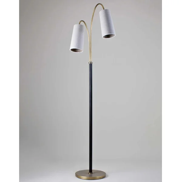 Porta Romana I Kelly floor Lamp | Antique Brass with Black