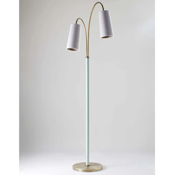 Porta Romana I Kelly floor Lamp | Antique Brass with Laurel