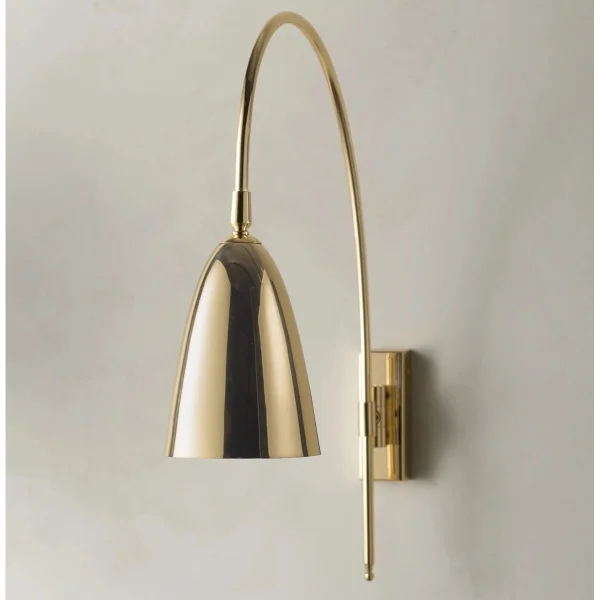 Porta Romana I Kingsley Wall Light I Brass with Brass