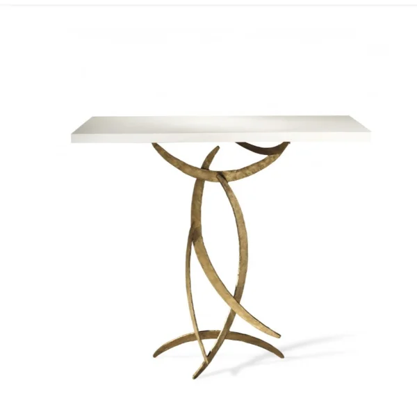 Porta Romana I Miro Console Table | French Brass